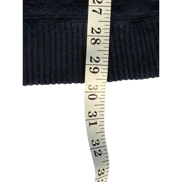 Holderness & Bourne Wallace Sweater Mens L Heathered Navy Egyptian Cotton Hooded - Picture 6 of 8